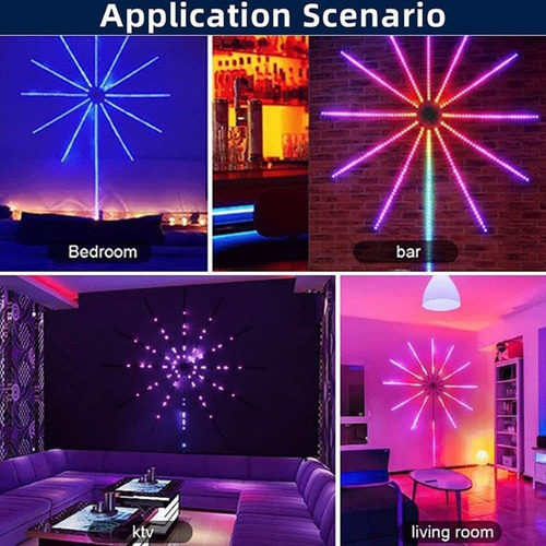 Imagen 4 de 8 de Controle Fuegos Artificiales Inteligentes Luces Led De Navid