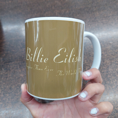 Taza Cerámica Billie Eilish Happier Than Ever (vario Modelos Blanco Happier Than Ever Billie Eilish