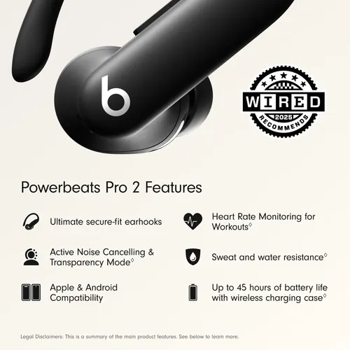 Fones De Ouvido Beats Powerbeats Pro 2 Bluetooth Jet Black