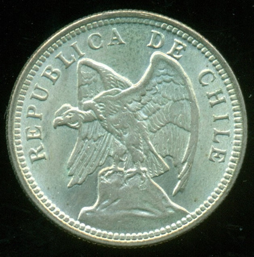 Chile Moneda De Plata Peso 1932 Fecha Única Por Tipo S/c