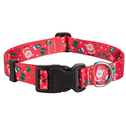 Collar De Navidad Estampado De Santa Perros, Collares A...