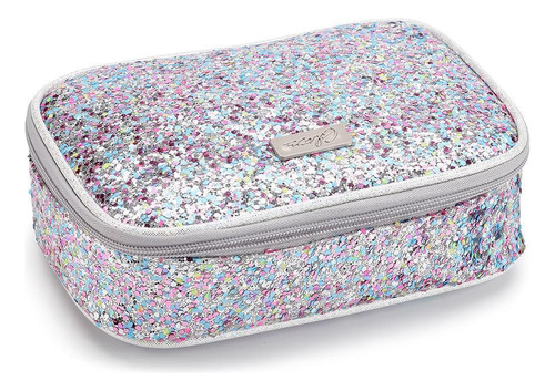 Estojo Box Glitter Escolar Juvenil Casual Escolar Meninas