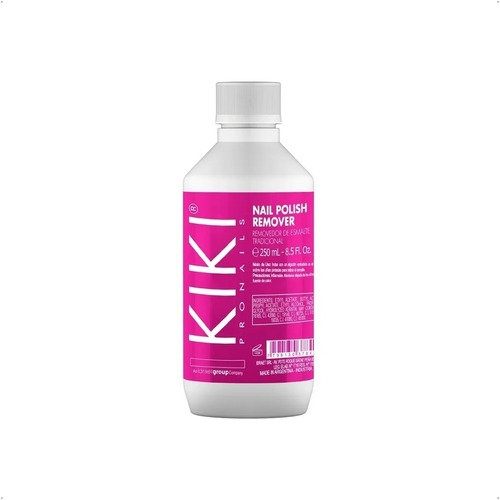 Kiki Nail Polish Remover Esmaltado Tradicional Uñas (250ml)