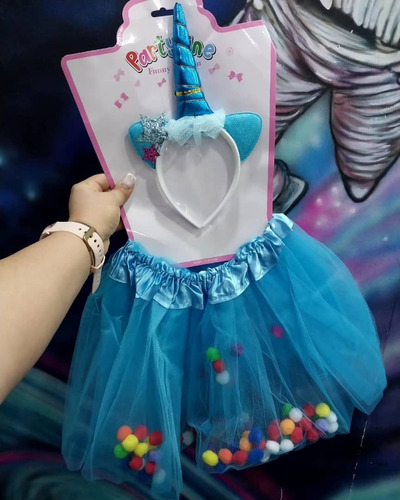 Set De Tutu De Unicornio Mágico Para Niñas Incluye Cintillo