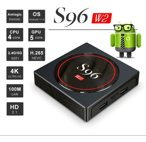 Imagen 7 de 7 de Tv Box S96 W2 Android 11 2giga Ram 16 Rom
