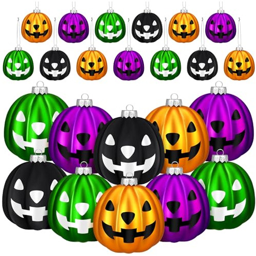 Adornos De Halloween Árbol - Calabazas De Plástico De...