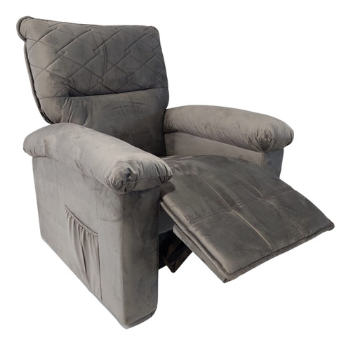 Poltrona Reclinable En Color Gris, Excelente Calidad.