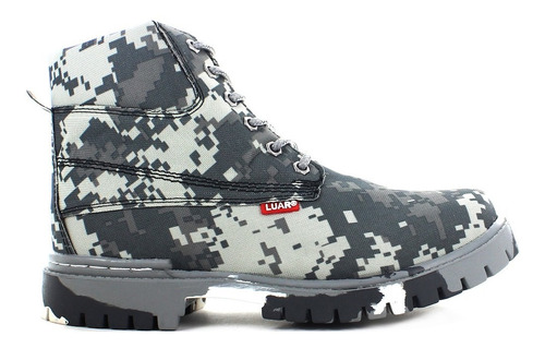 Luar Bota Militar Gris Para Hombre