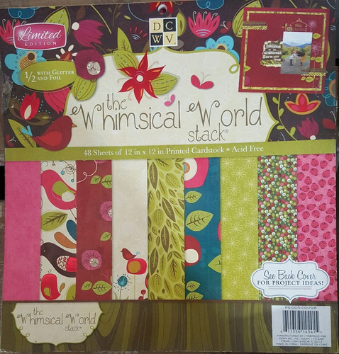 Block Cartulinas 30,5cmx30,5cm Thewhimsical W 46hojas. 