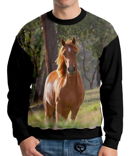 Moletom De Cavalo Adulto Animal Unissex Blusa Casaco