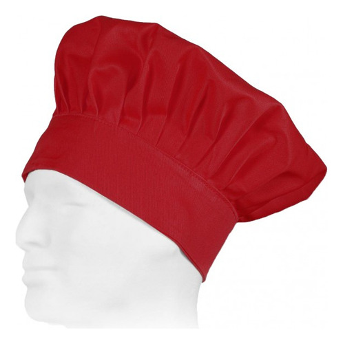 Gorro De Chef O Cocina Rojo Tipo Champiñon