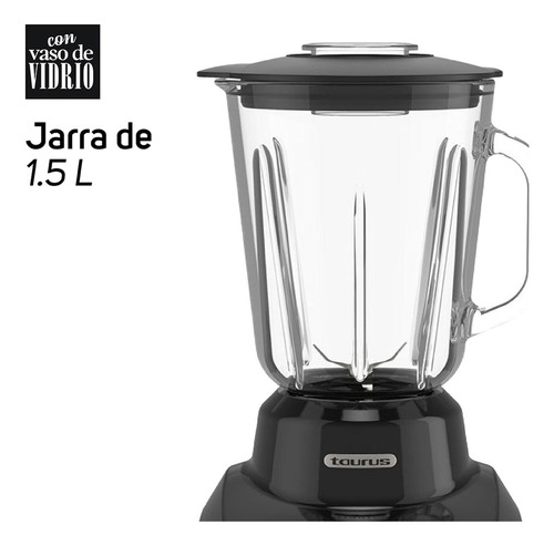 Taurus Vitra 10 Licuadora Vidrio 1.5l 10 Vel 500w Negro
