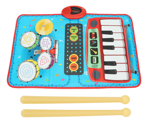 Teclado Musical Para Niños Piano Drum Mat Baby 2 En 1 Para
