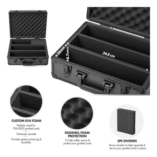 Caja De Almacenamiento Para Cartas – Capacidad Para 600+ Top Loaders, Con Asa Y Cierre