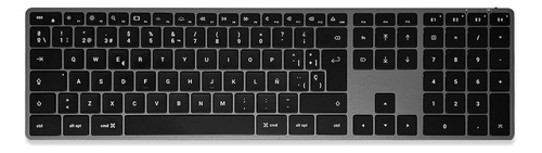 Teclado bluetooth Satechi Slim X3 Bluetooth Backlit Keyboard QWERTY espanhol espanha cor space gray