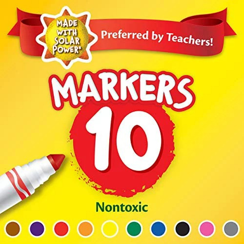 Canetas De Colorir Crayola 10 Cores - Importado Eua