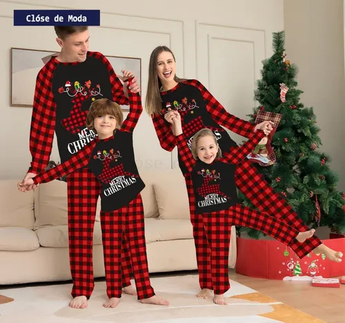 Set De Pijama Navide o Para Padres E Hijos Meses sin intereses