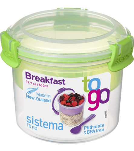 Sistema To Go Collection Recipiente De Plástico Para Desayun