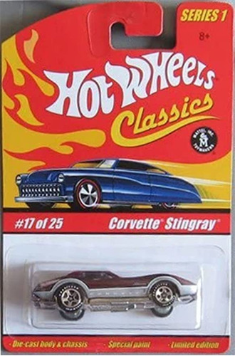 Hot Wheels Classics Series 1 Corvette Stingray Light Purple.