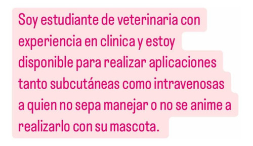 Imagen 1 de 1 de Aplicaciones Subcutáneas E Intravenosas De Mascotas