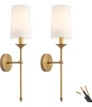 Comprar Juego De Dos Apliques De Pared De Latón Antiguo Terraz...