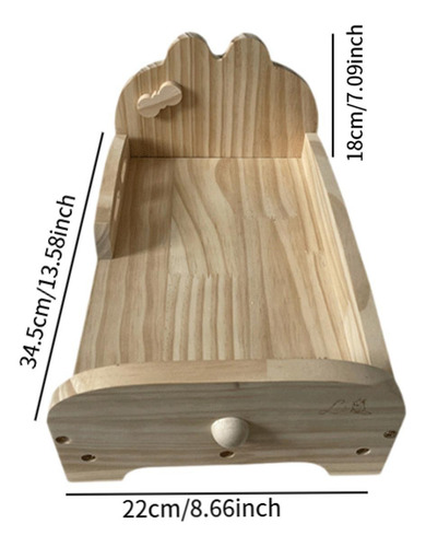 Nido De Cama De Conejillo De Indias De Madera Versátiles S