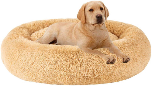 Comoda Cama Para Mascotas Piel Sintetica Donut  Xl