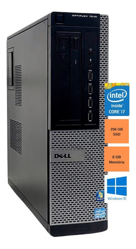 Cpu Desktop Dell 7010 Core-i7 3.4ghz 8gb Ssd 256gb Win10