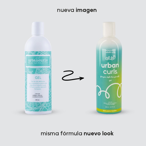 Gel Para Cabello Rizado Urban Curls Hidrata Anti Frizz 960ml