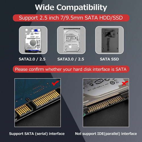 Carcasa De Disco Duro Ssd Usb... Hdd Disco Duro Sata Portáti