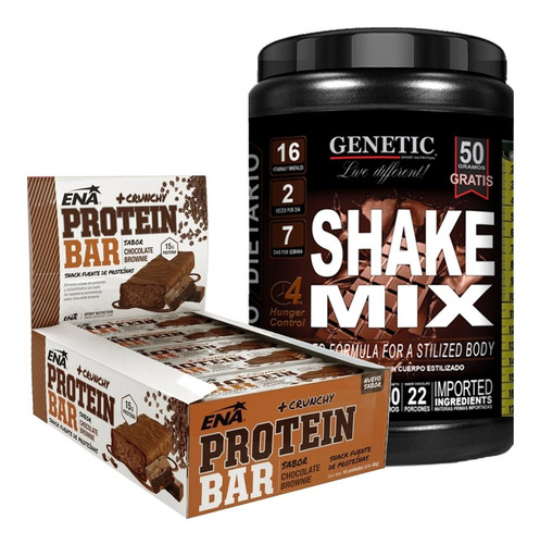 Barras Proteicas Shake Mix Batido Control Peso Dieta Genetic