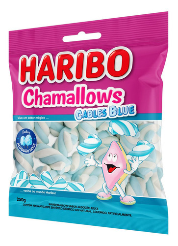 Haribo Marshmallow Cables Blue 1 X 250 G