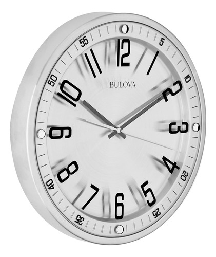Bulova C4646 Reloj De Pared Con Silueta, 16 De Diámetro, Pla