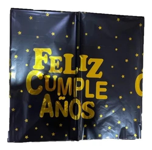 Mantel Feliz Cumpleaños Metalizado - Rectangular 130x180cm