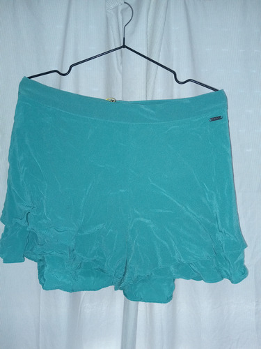 Short De Vestir Gasa Verde Talle 40