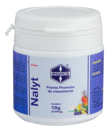 Nalyt Baby 10g - Amgercal - Vitamina Filhotes De Pássaros