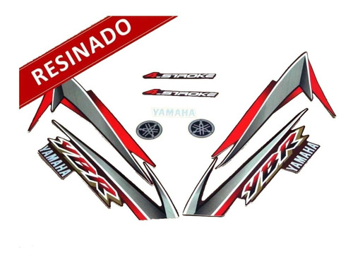 Kit Adesivos Ybr 125 2004 Vermelha Resinado 00873 Cor ADESIVO YBR 125 VERMELHA