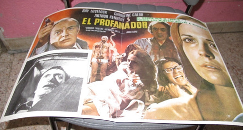 Cartel De Cine El Profanador Terror, Ray Lovelock (Usado)