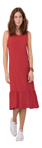 Vestido Largo Para Mujer Rojo Rutta