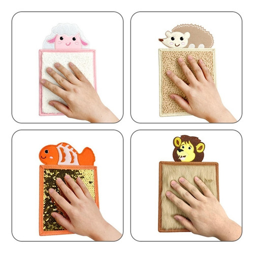 Panel Sensorial Con Texturas Para Niños, 6 Piezas