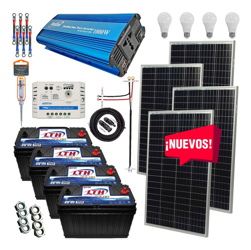 Kit Solar 2400 Watts, Baterías Lth, Completo Listo Para Usar