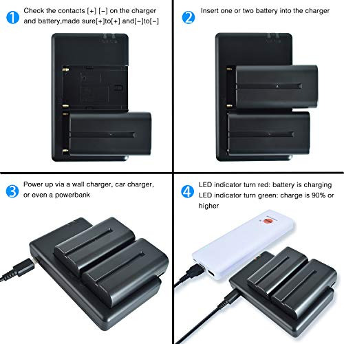 Cargador Bateria Dual Rapido Cable Micro Usb Para Sony