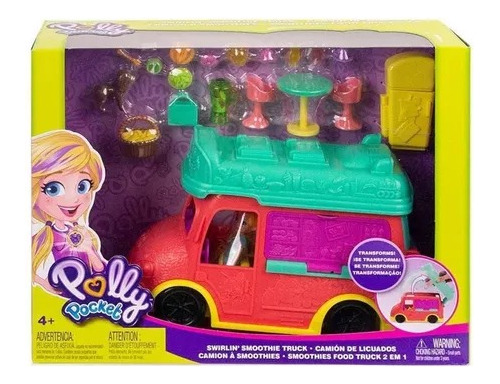 Polly Pocket Camion Bebidas Licuado Muñeca Y Camioneta