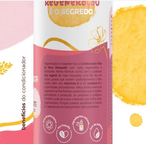 Imagem 5 de 9 de Kit Shampoo 300ml+ Cond 300ml Rosa Mosqueta Vs