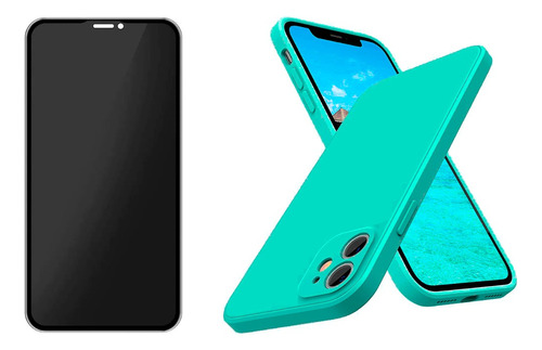 Carcasa + Glass Anti Espía Para iPhone (todos Los Modelos) 