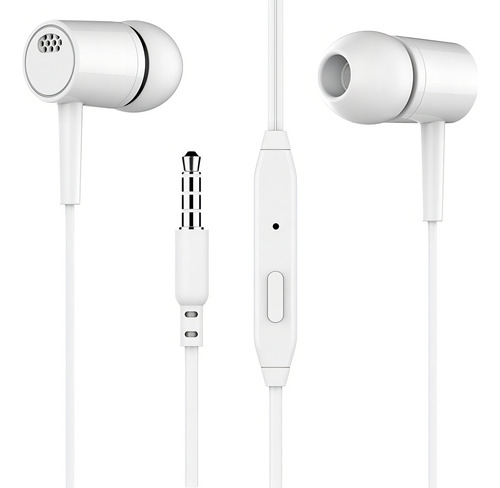 Fone De Ouvido Estereo Com Microfone Para Celular In Ear P2 Cor Branco