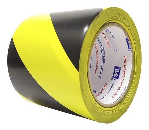CINTA DELIMITADORA AMARILLO / NEGRO 340 TUK 101mm x 33m mm PZAS/ CAJA 12 Piezas por caja - Código: 434009 | Compra en Guadalajara