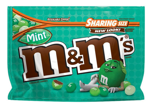 Chocolate Confeito M&m's Sabor Menta Mint Pacote 272,2g