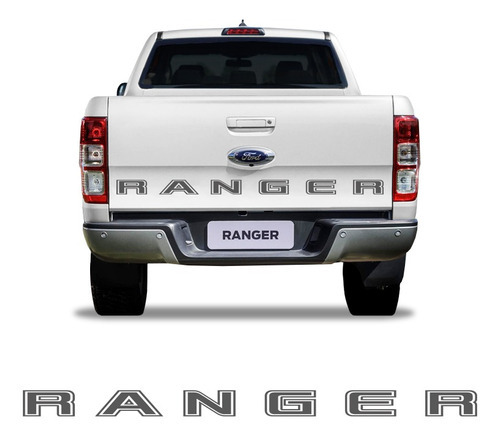 Faixa Traseira Ford Ranger 2020/2022 Adesivo Caçamba Grafite