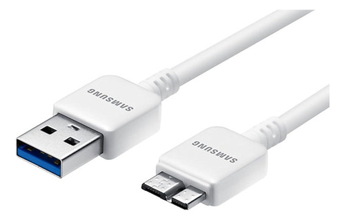 Cable Usb 3.0 A Usb Macho - Disco Externo Pc - Blanco Blanco
